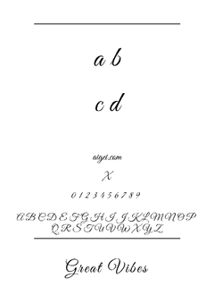 ​Great Vibes 字体下载｜优雅手写体设计资源