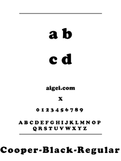 CooperBlackStd（字体）下载｜平面设计排版资源