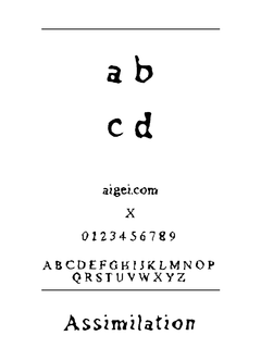 阿西米拉字体（assimila.ttf）下载｜平面设计特效字库