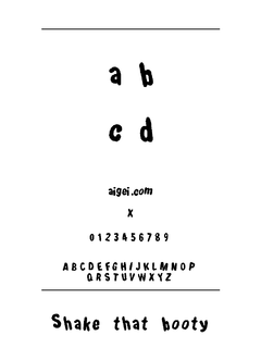 ​SHAKETHATBOOTY 字体下载｜创意英文字体设计