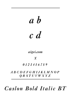 ​CASLONBI 字体（英文版）下载｜平面设计字体资源