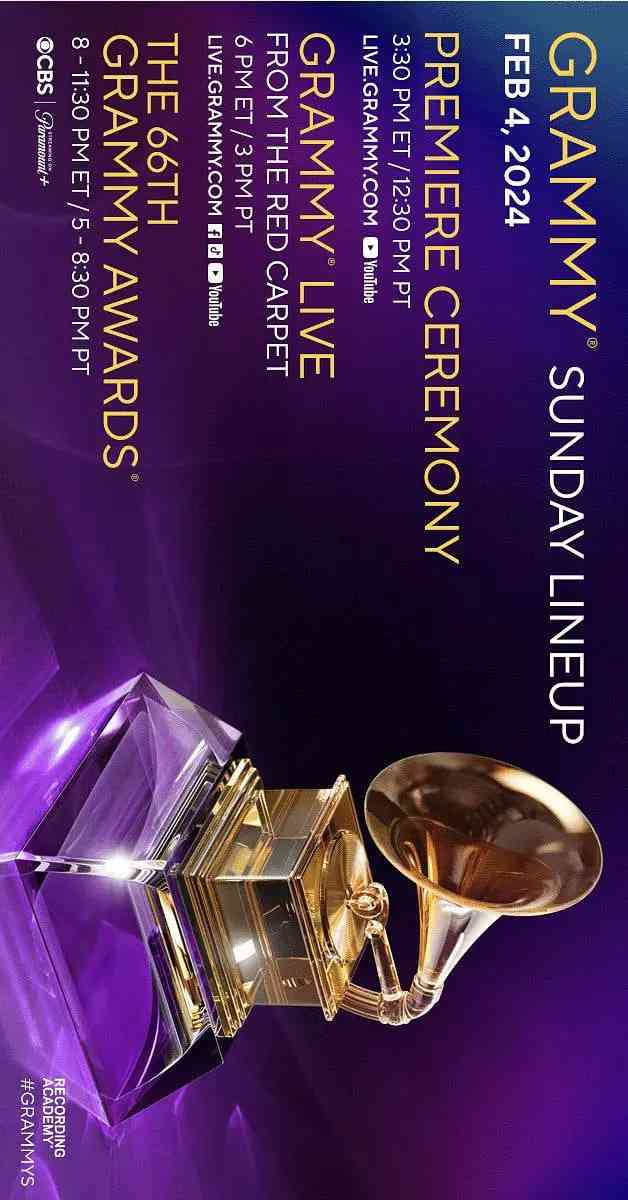 《第66届格莱美奖颁奖典礼》最新免费高清电影无广告在线播放|音乐,真人秀·美国·2024